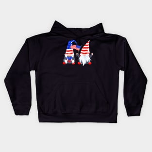 4th Of July Gnomes Shirt Funny American USA Patriotic Kids Hoodie